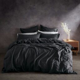 Rackhams Duvet Cover - Charcoal - Single - thumbnail 1