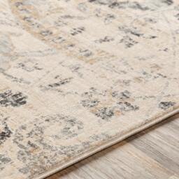 Rackhams Indigo-Vintage Beige Grey Black Traditional Floral Boho Rug - 200 x 275 cm - thumbnail 3