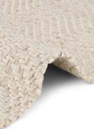 Rackhams Majoli Natural White Herringbone Wool & Jute Rug - 120X170 cm - thumbnail 4
