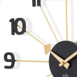 Rackhams Astraea Large Wall Clock Quartz Brass Effect Metal Spokes Large Numbers - Cloverfield and Brass - thumbnail 3