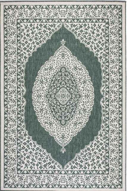 Rackhams Meekly Indoor & Outdoor Reversible Green Rug - 80X150 cm - image 1