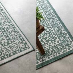 Rackhams Meekly Indoor & Outdoor Reversible Green Rug - 80X150 cm - thumbnail 5