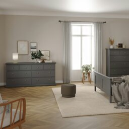 Rackhams Paris Chest of 8 Drawers in Matt Grey - Grey - Matt - Melamine - thumbnail 6
