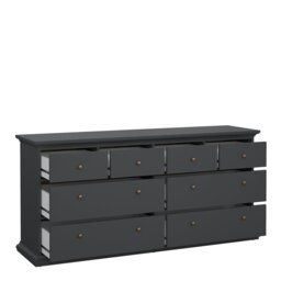 Rackhams Paris Chest of 8 Drawers in Matt Grey - Grey - Matt - Melamine - thumbnail 5