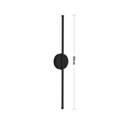 Rackhams 10W Black LED Wall Sconce Linear Wall Light Fixture - White - thumbnail 5