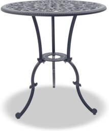Rackhams BANGUI Grey Luxurious Garden and Patio Table and 4 Large Chairs with Armrests Cast Aluminium Bistro Set - thumbnail 3