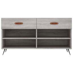 Rackhams Shoe Bench Grey Sonoma 102x35x55 cm Engineered Wood - thumbnail 6