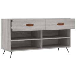 Rackhams Shoe Bench Grey Sonoma 102x35x55 cm Engineered Wood - thumbnail 5