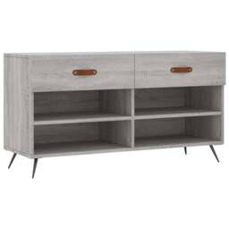 Rackhams Shoe Bench Grey Sonoma 102x35x55 cm Engineered Wood - thumbnail 2