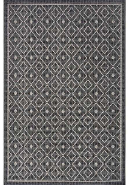 Rackhams Indoor & Outdoor Tribal Scandy Rug – Grey - 76X150 cm - image 1
