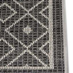 Rackhams Indoor & Outdoor Tribal Scandy Rug – Grey - 76X150 cm - thumbnail 4