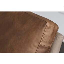 Rackhams Luna Three Seaters Sofa, Three Seater Corner Sofa, Real Leather - Dark Brown - Armchair - thumbnail 4
