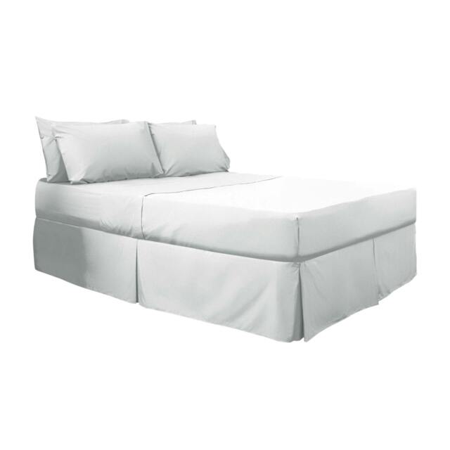 Rackhams 200 Thread Count Egyptian Blend Platform Valance - White - Kingsize - White - 100% Cotton - image 1