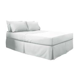 Rackhams 200 Thread Count Egyptian Blend Platform Valance - White - Kingsize - White - 100% Cotton