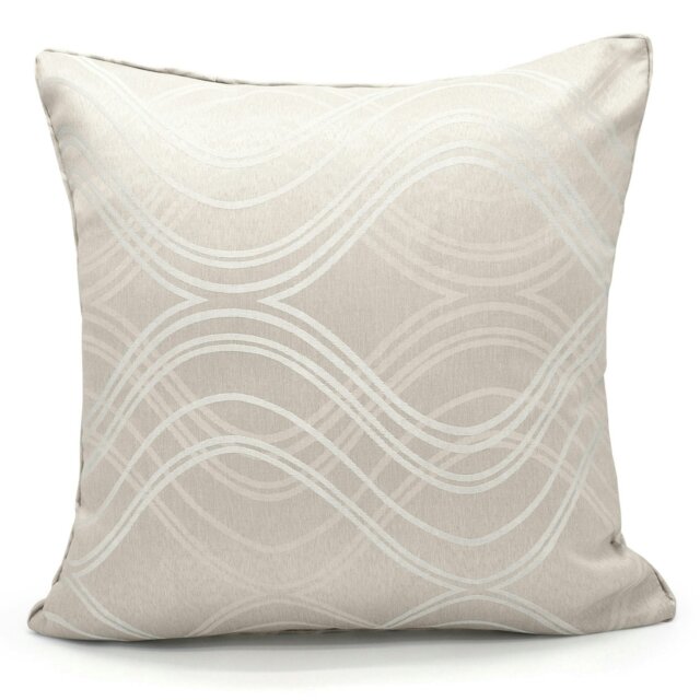 Rackhams Modern Woven Spirals Design Cushion - 43cm x 43cm - Latte - image 1