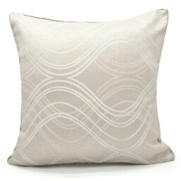Rackhams Modern Woven Spirals Design Cushion - 43cm x 43cm - Latte - thumbnail 1