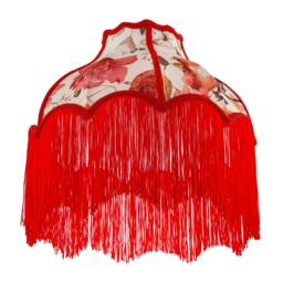 Rackhams Chic Red Robin Themed Vintage Victorian Style Cotton Fabric Lamp Shade - thumbnail 4