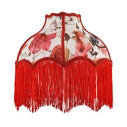 Rackhams Chic Red Robin Themed Vintage Victorian Style Cotton Fabric Lamp Shade - thumbnail 1