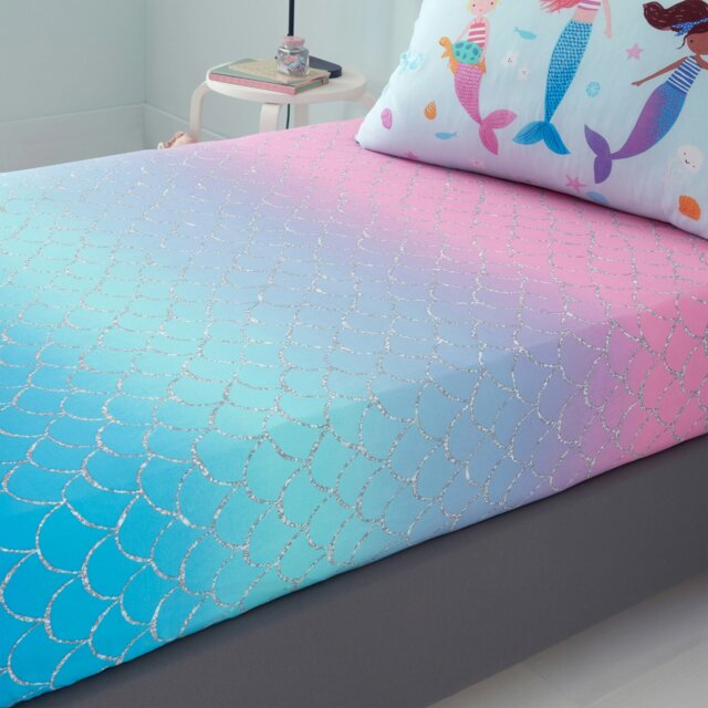 Rackhams Mermaid Ombre Fitted Sheet - Single - image 1