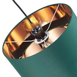 "Rackhams Modern 10"" Forest Green Cotton Double Tier Ceiling Shade with Shiny Copper Inner" - thumbnail 5