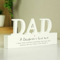 Rackhams Personalised A Daughters First Love Wooden Dad Ornament - thumbnail 2