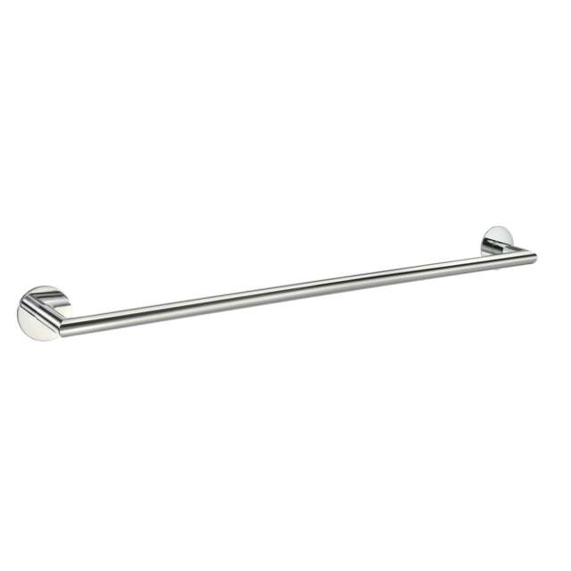 "Rackhams Polished Chrome Stainless Steel Towel Rail 61.8cm/24.3"" Self Adhesive Wall Mounted Bathroom Towel Holder" - image 1