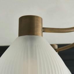 Rackhams Hamilton 5 Light Antique Brass Semi Flush Ceiling Light - thumbnail 6