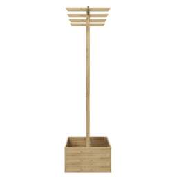 Rackhams Wooden Trellis Planter Box, Raised Garden Bed to Grow Vegetables, Herbs and Flowers, Natural Tone - thumbnail 6