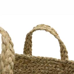 Rackhams Palma Natural Round Woven Storage Basket for Home Organisation, Brown - thumbnail 3