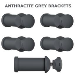 Rackhams 600 x 1400mm Anthracite Grey Flat Electric Pre-Filled Heated Towel Rail Radiator For Bathroom Designer Standard Element - thumbnail 4