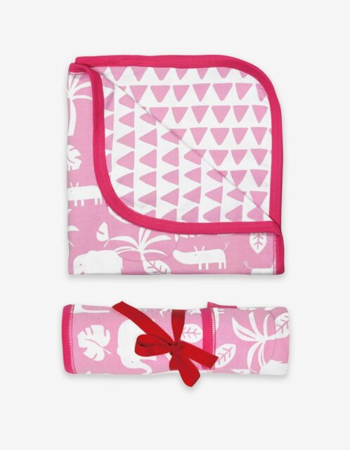 Rackhams Organic Pink Jungle Blanket - image 1