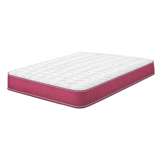 Rackhams Shorty Memory Foam Sprung Mattress - Coil Springs & Memory Foam Layer - Pink - 1 - 5ft King Mattress (150cm x 200cm) - image 1