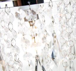 Rackhams Modern Waterfall Design Pendant Shade with Clear Acrylic Droplets and Beads - thumbnail 3