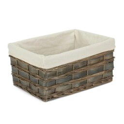 Rackhams Grey Scandi Storage Basket With White Lining - Large - thumbnail 5