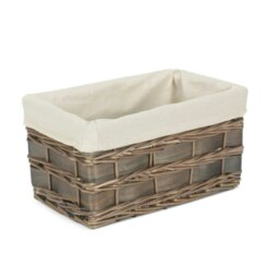 Rackhams Grey Scandi Storage Basket With White Lining - Large - thumbnail 3