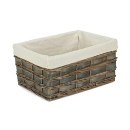 Rackhams Grey Scandi Storage Basket With White Lining - Large - thumbnail 4