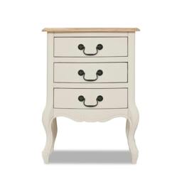 Rackhams Juliette Vintage Chic 3 Drawer Bedside Table - Champagne, Cream - thumbnail 6