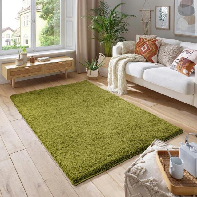 Rackhams Shaggy Rug - Green - 120cm x 170cm (4ft x 5.5ft)
