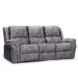 Rackhams Galaxy Plush Velvet Grey Electric Reclining Sofa Suite - thumbnail 3