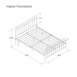 Rackhams Bright Pop Metal Bed Black - Double - thumbnail 3