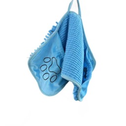 Rackhams Super Absorbent Thickened Chenille Quick-dry Pet Towel - Blue - thumbnail 1