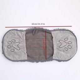 Rackhams Super Absorbent Thickened Chenille Quick-dry Pet Towel - Blue - thumbnail 3