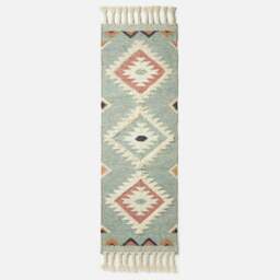 Rackhams Tenali Blue Kilim Wool Rug - 120 x 170 cm - thumbnail 3
