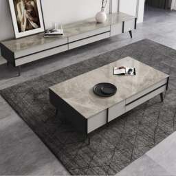 Rackhams Ohyama Living Room Table Set, Coffee Table, TV Stand - Coffee Table Only - Galaxy Grey - thumbnail 4