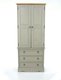Rackhams Corona 2 Door & 3 Drawer Wardrobe, Waxed Finish - Brown - thumbnail 3