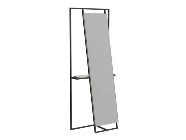 Rackhams Federico Floor Standing Mirrors - Weathered Oak - Matt Black - Small - image 1
