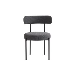 Rackhams Flora Dining Chair - Charcoal Boucle - Pack of 2 - Charcoal Boucle