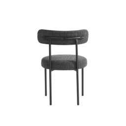 Rackhams Flora Dining Chair - Charcoal Boucle - Pack of 2 - Charcoal Boucle - thumbnail 2