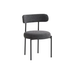 Rackhams Flora Dining Chair - Charcoal Boucle - Pack of 2 - Charcoal Boucle - thumbnail 3