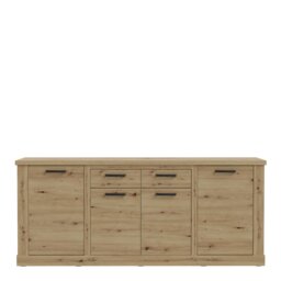 Rackhams Corona 4 Door 2 Drawer Sideboard in Artisan Oak - Artisan Oak - 212.8 - 1 - thumbnail 2